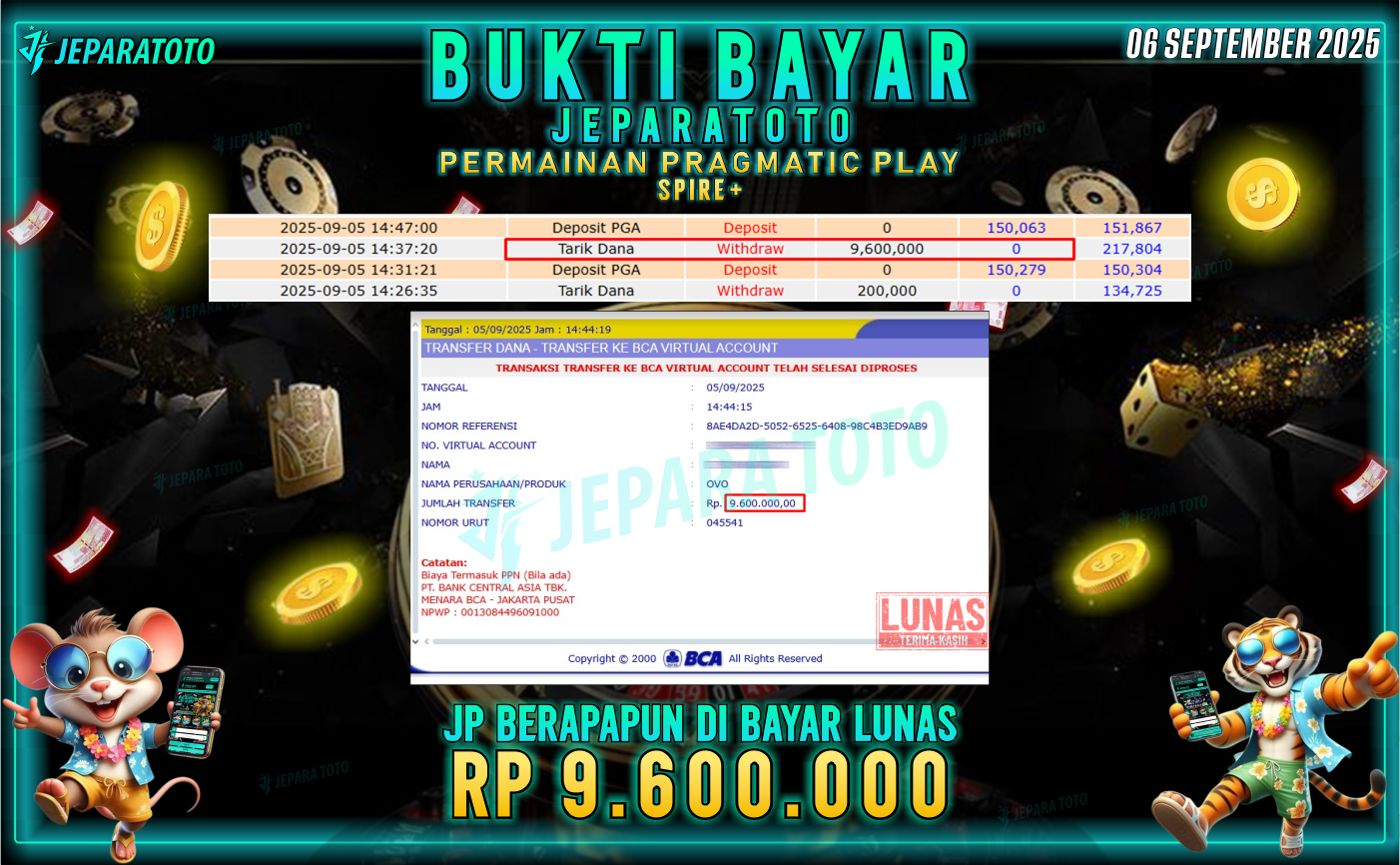 BUKTI KEMENANGAN MEMBER JEPARATOTO | SPIRE+