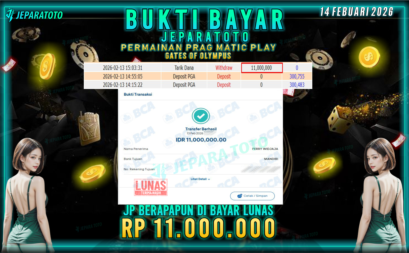 BUKTI KEMENANGAN MEMBER JEPARATOTO | GATES OF OLYMPUS