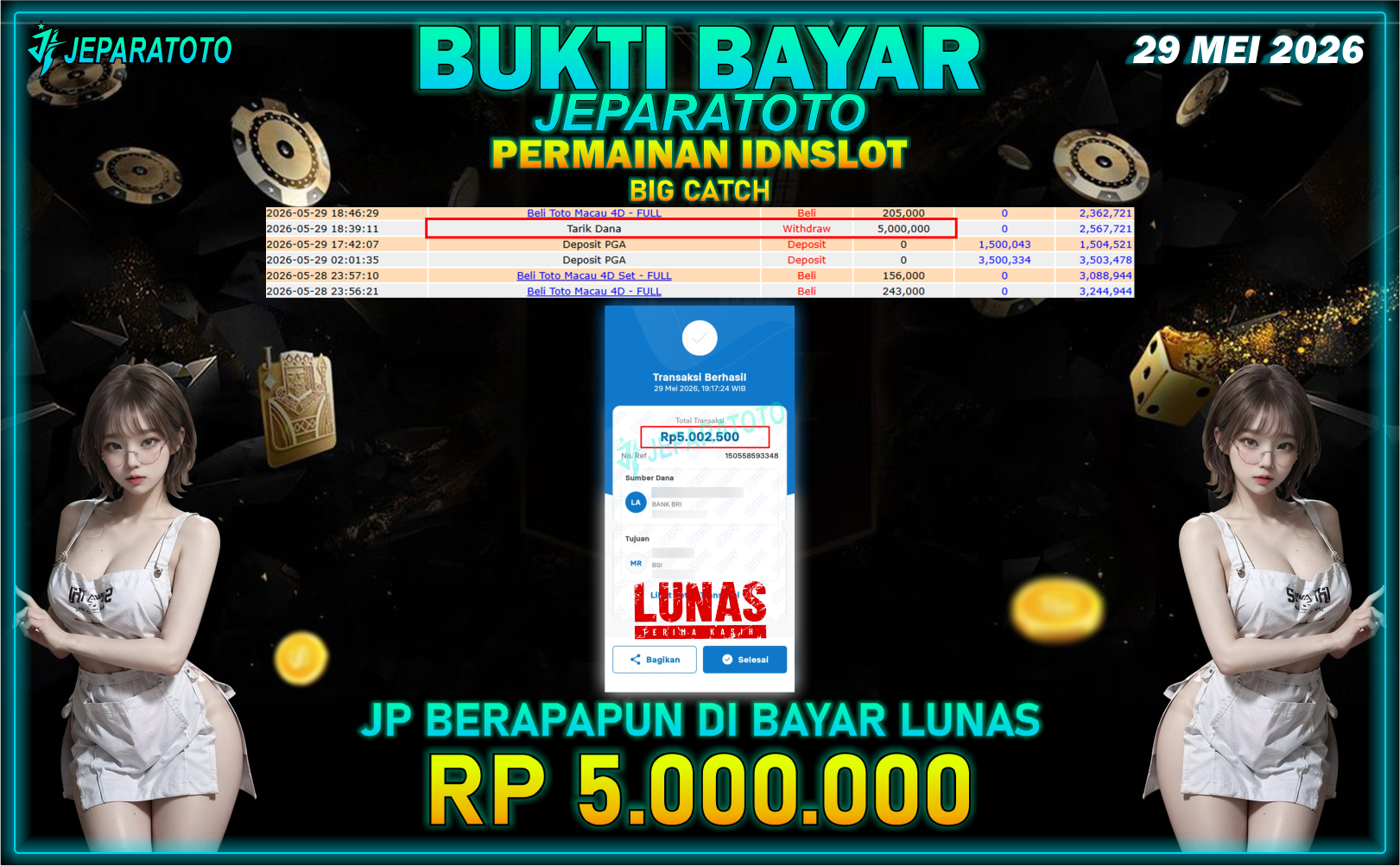 BUKTI KEMENANGAN MEMBER JEPARATOTO I BIG CATCH
