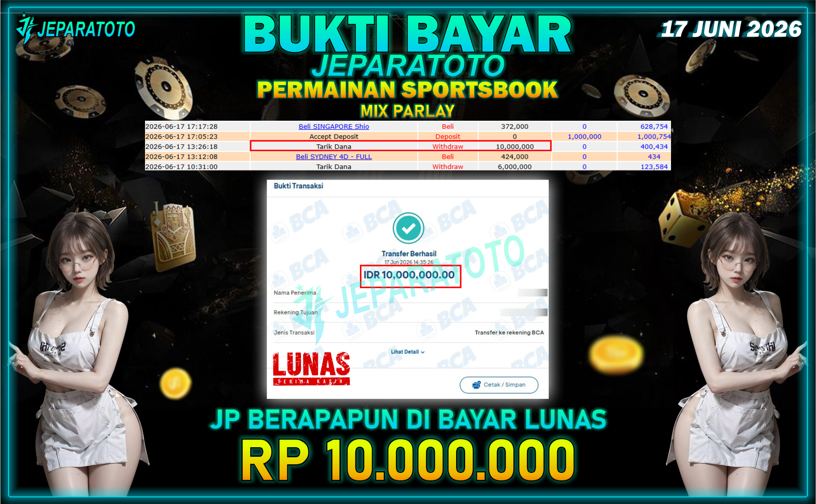 BUKTI KEMENANGAN MEMBER JEPARATOTO I MIX PARLAY