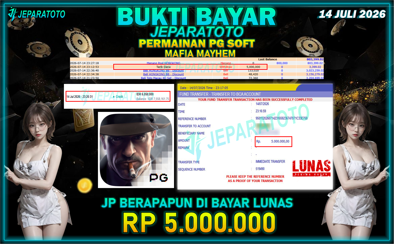 BUKTI KEMENANGAN MEMBER JEPARATOTO I MAFIA MAYHEM