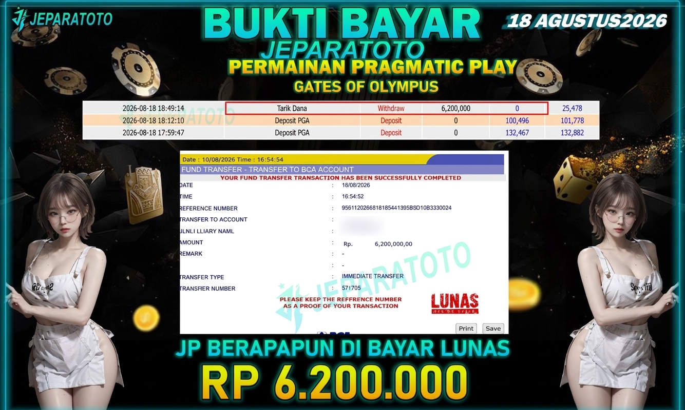 BUKTI KEMENANGAN MEMBER JEPARATOTO I GATES OF OLYMPUS